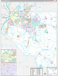 St Clair County Wall Map Premium Style 2026